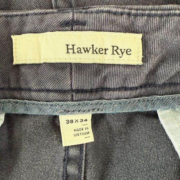 Hawker Rye Men's Straight Chino Pants Navy Blue Size 38 x 34 - Picture 3 of 11